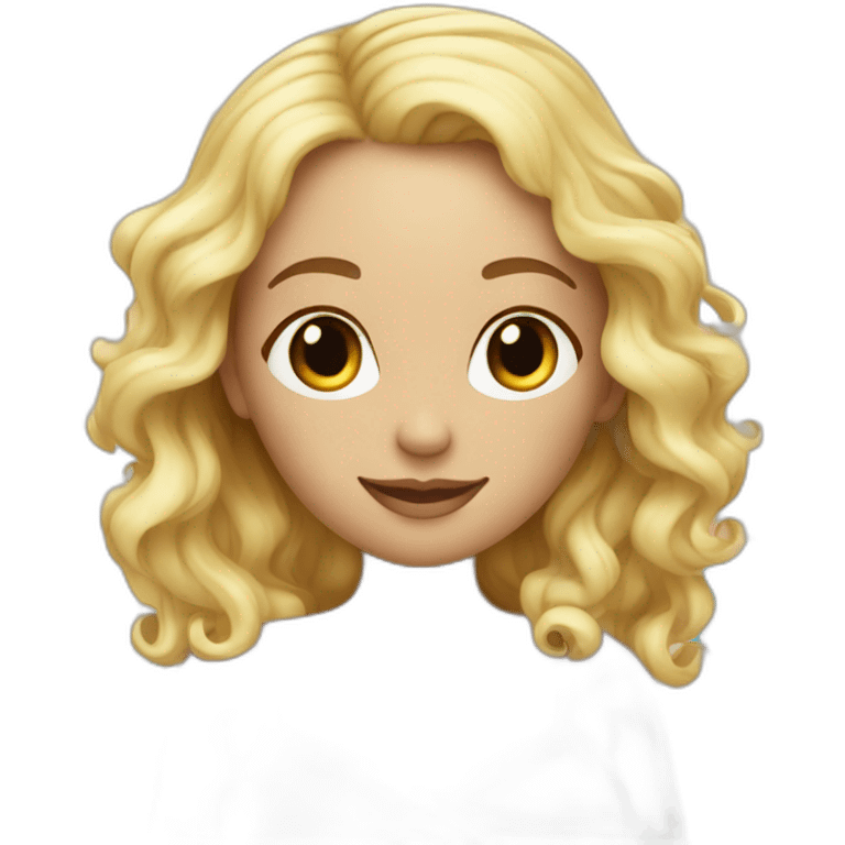 adorable pregnant blond full body women with beach-wave-hair emoji