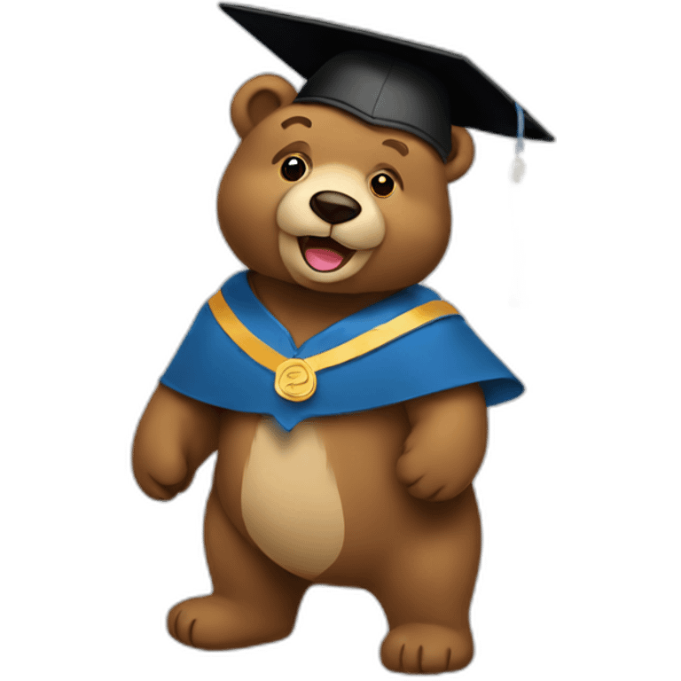 graduation bear emoji