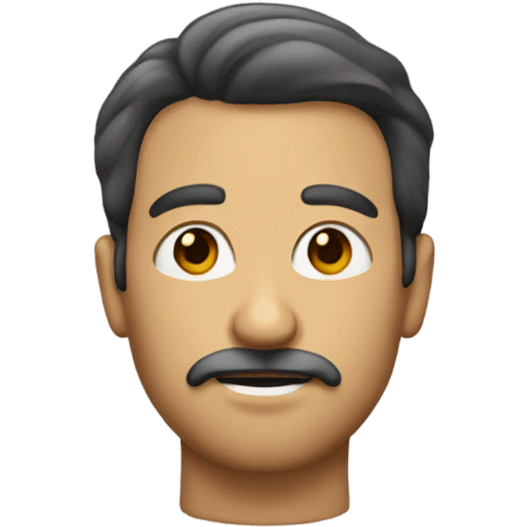 white male portrait with facial hair  emoji