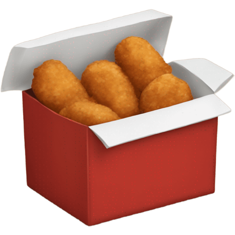 a box red and white like kfc, with chicken nuggets inside emoji