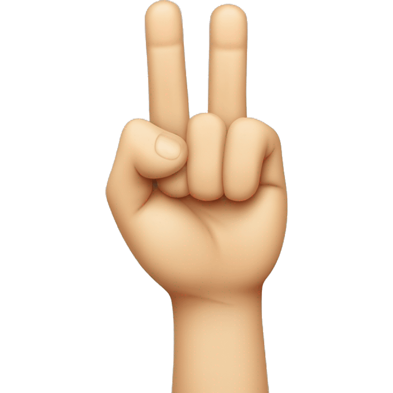 a hand with the thumb between the index finger and the middle finger emoji