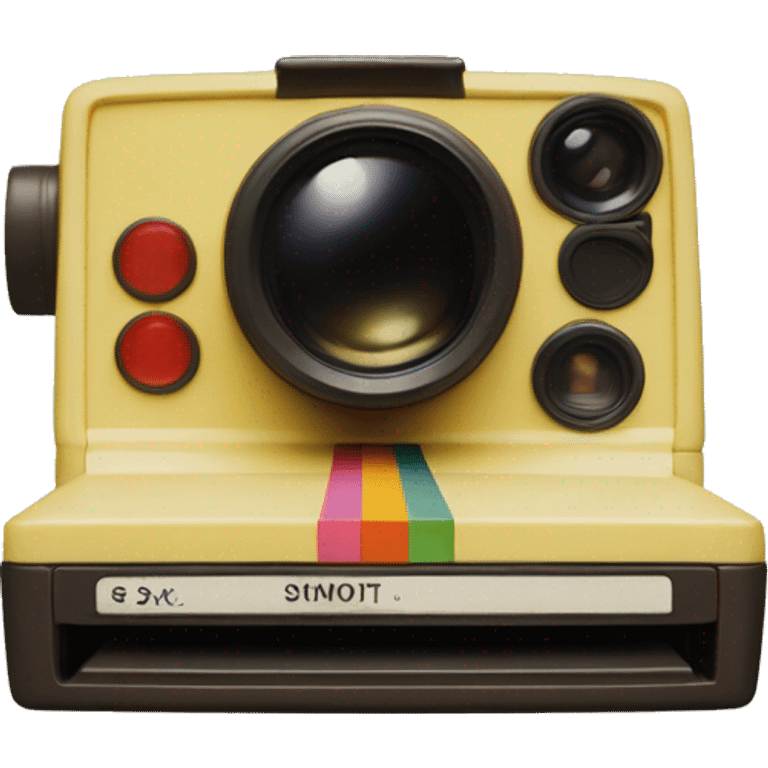 Impossible project SX-70 camera emoji