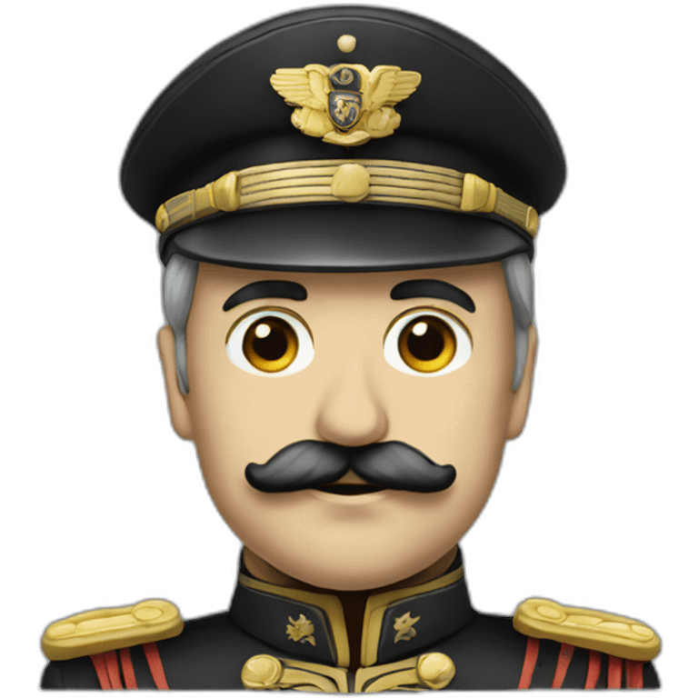 German general with small black mustache that doesnt go past sides of lips emoji