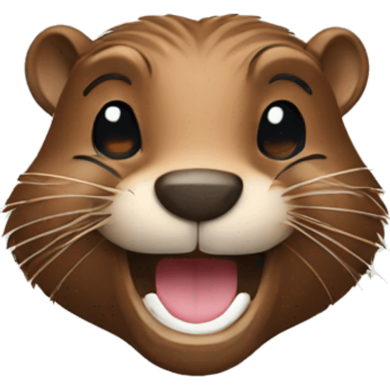 Beaver smiles emoji