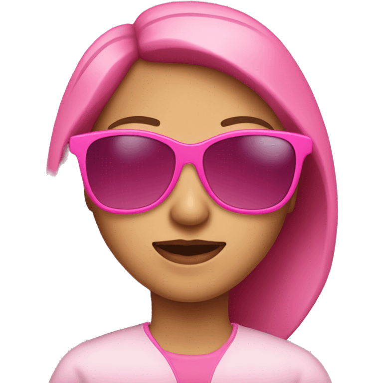 Pink sunglasses emoji