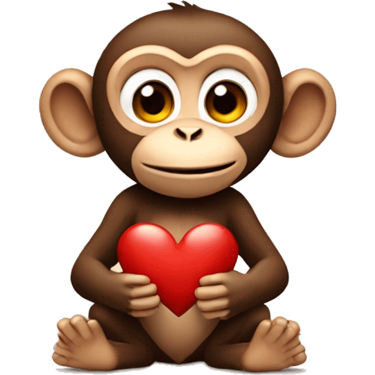 monkey with a heart  emoji