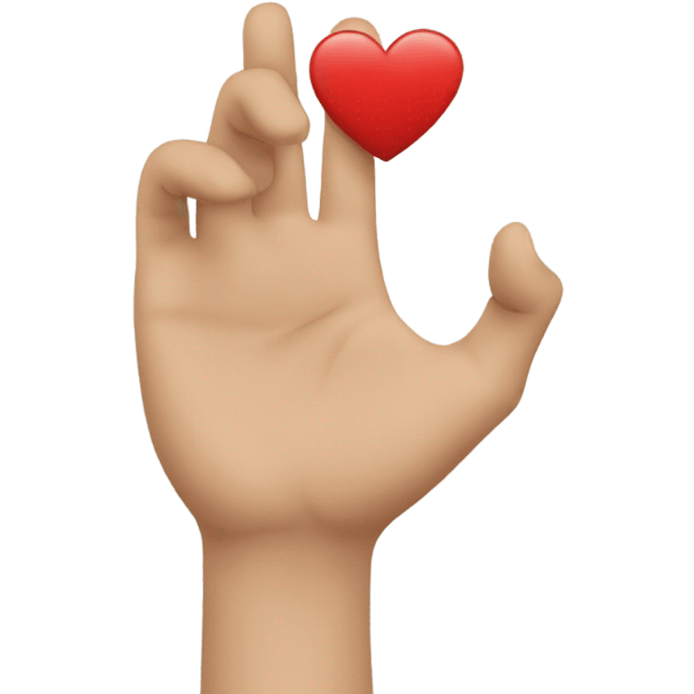 Person making a heart with hand emoji