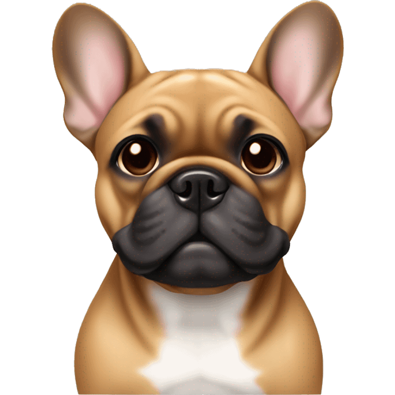 French bulldog honey brown with black mouth, brown eyes  emoji