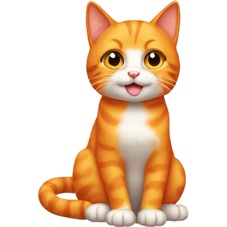 orange cute cat emoji