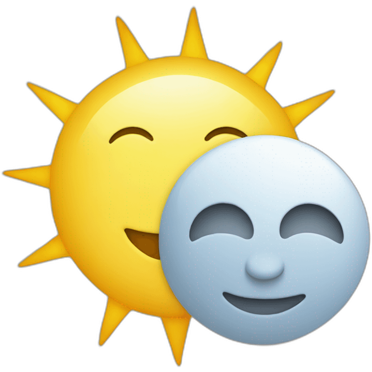 Lune et soleil emoji