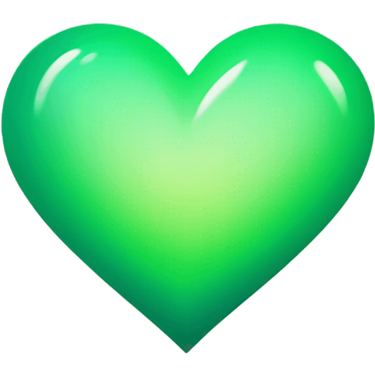 Green gradient heart  emoji