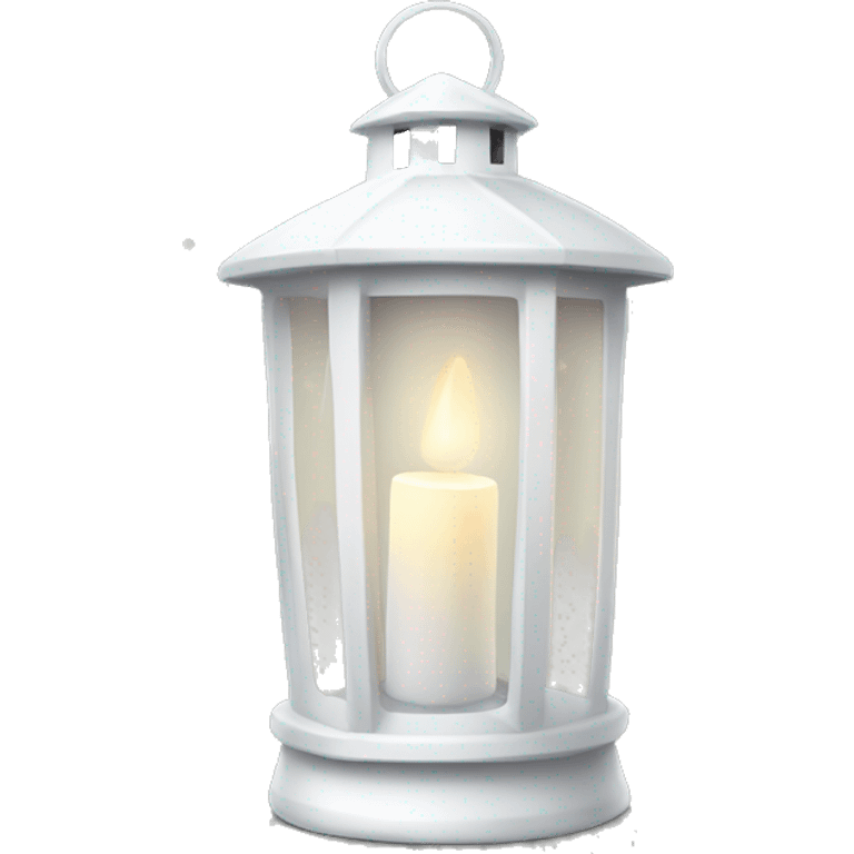 White Christmas lantern  emoji