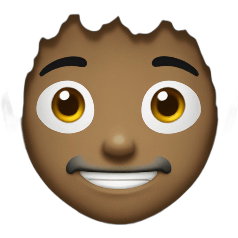 black luffy with afro emoji