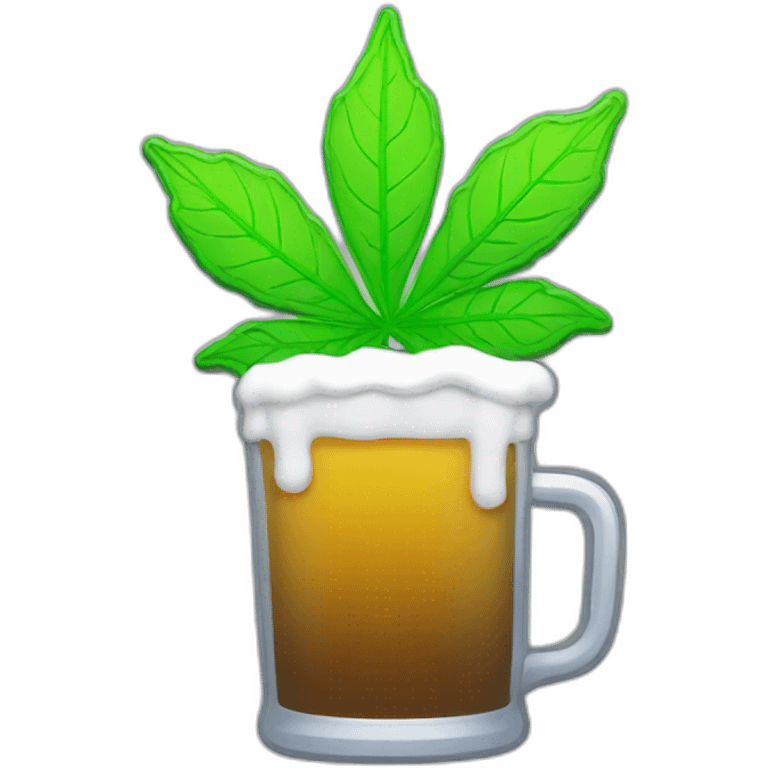 Weed beer rgb Neon ai emoji