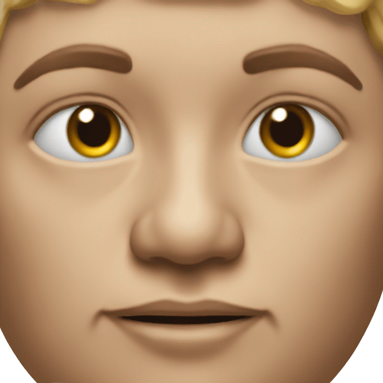 Hyper realistic human head emoji