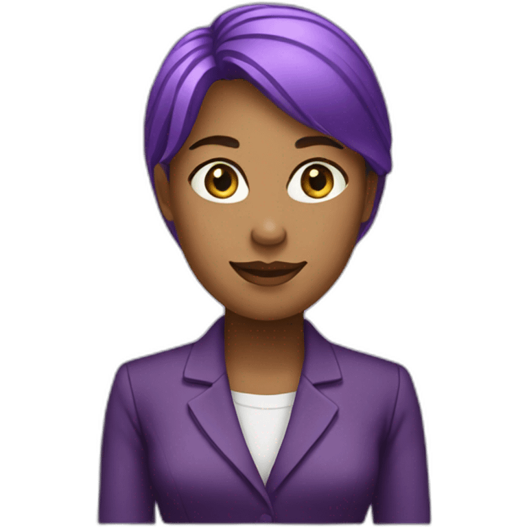 business woman purple icon emoji