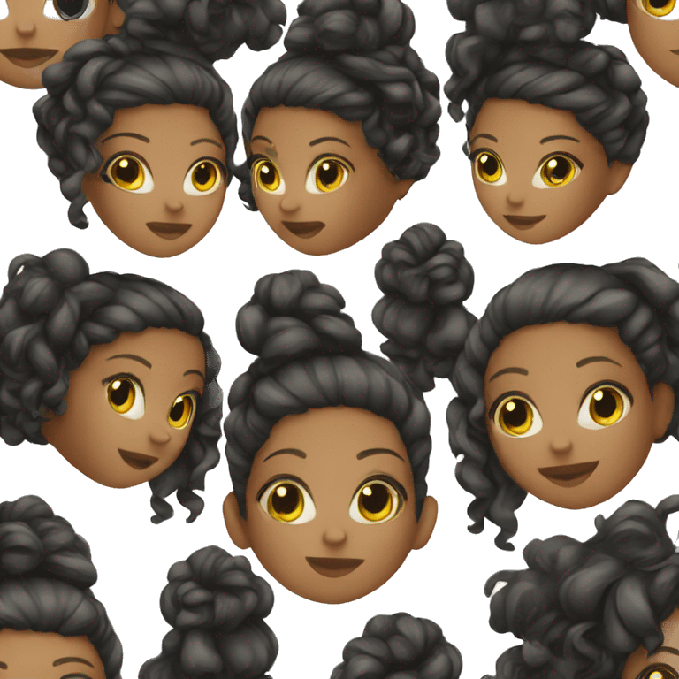 Black cute girl plus size emoji