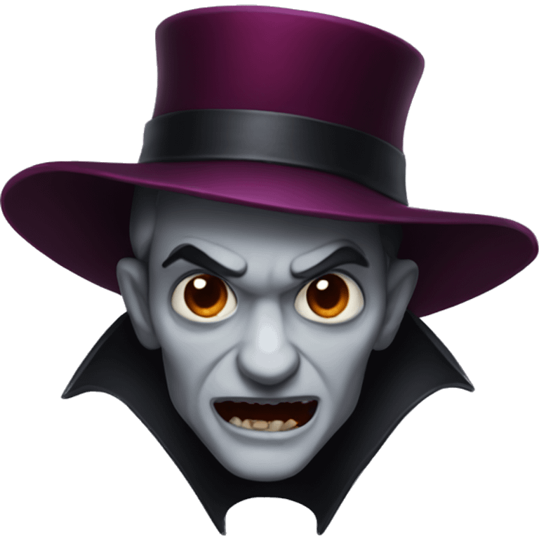 vampire with  a hat emoji