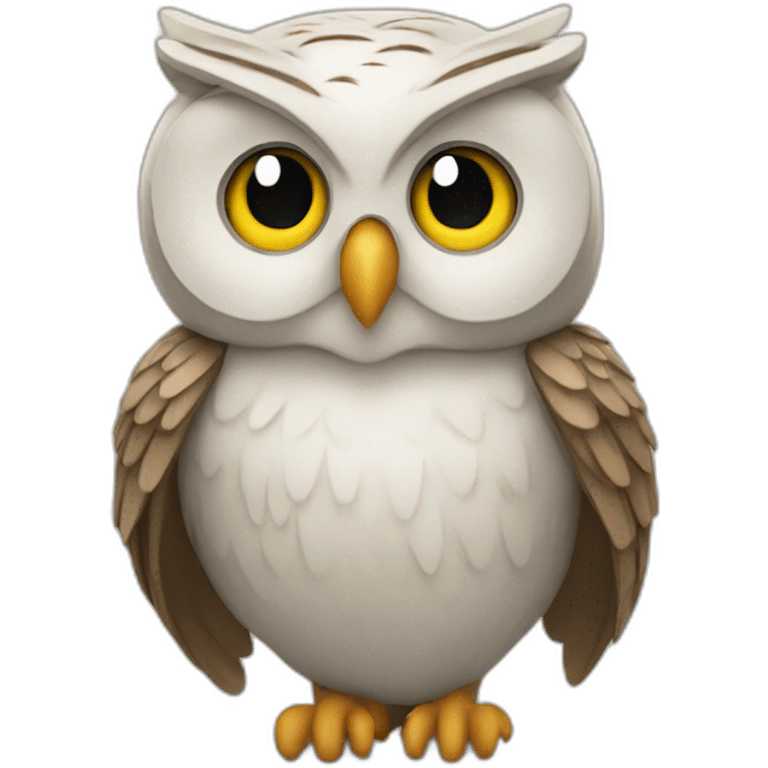 Owl with GE branding emoji