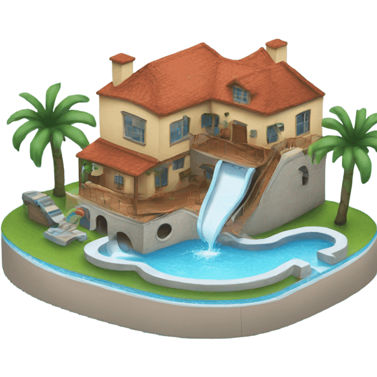 House with water slides emoji