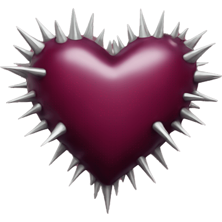 burgandy spiked heart emoji