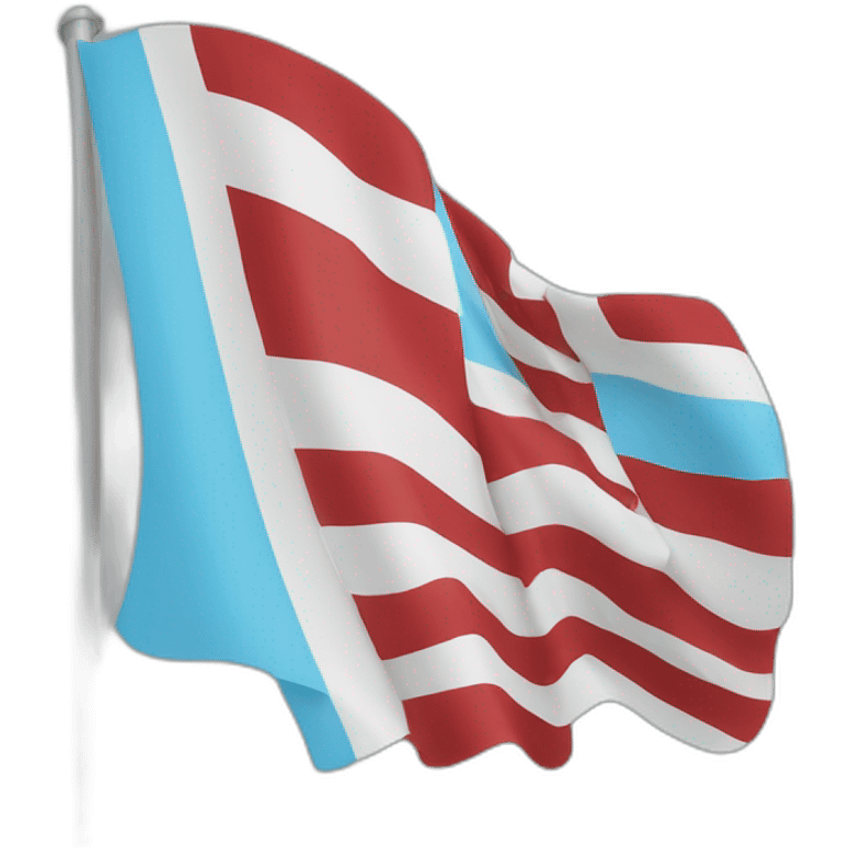 The flag of the country with light blue instead of reds  emoji