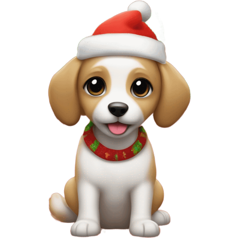 Christmas puppy emoji