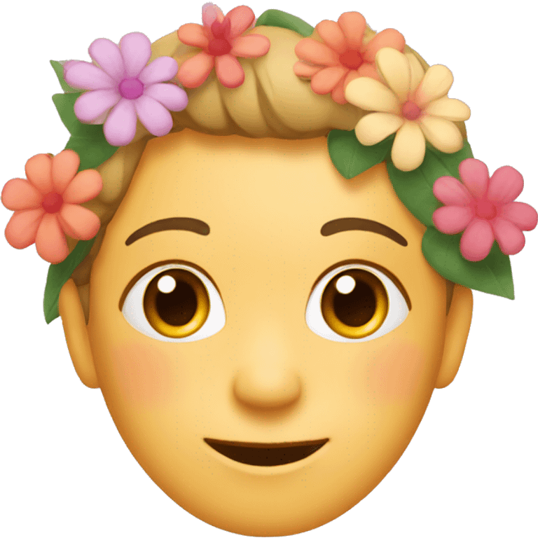 Love face with flowers emoji