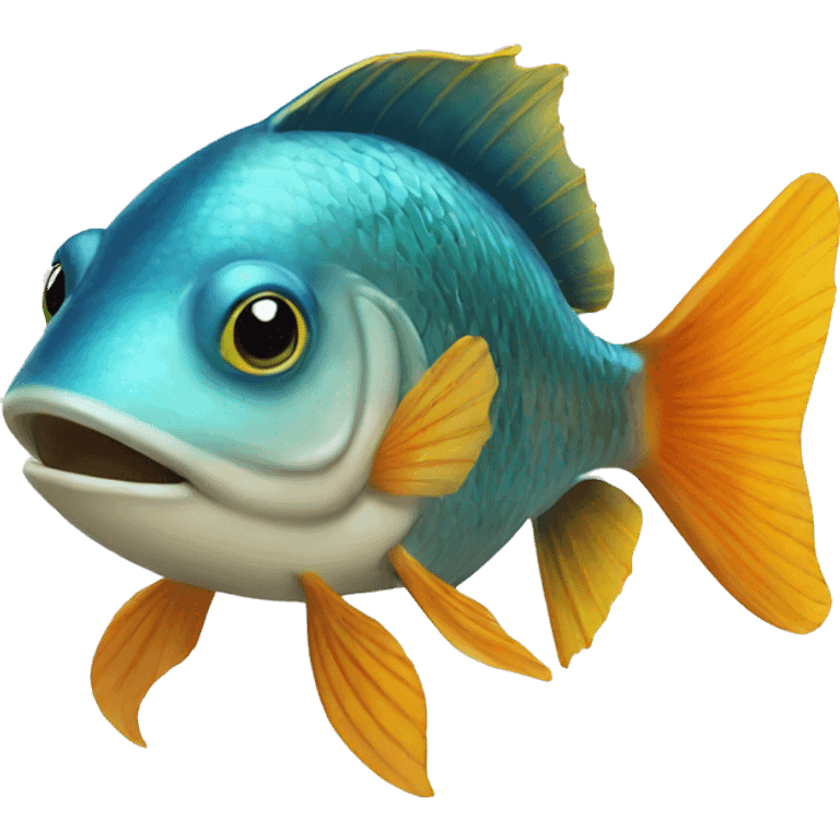 Smart fish emoji