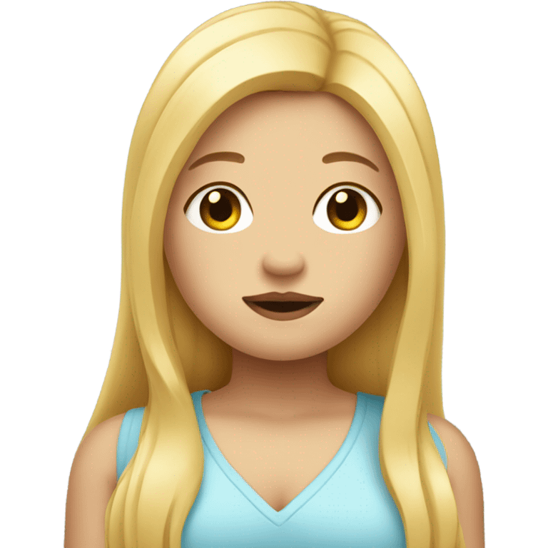 fat girl with fish head and blonde hair  emoji