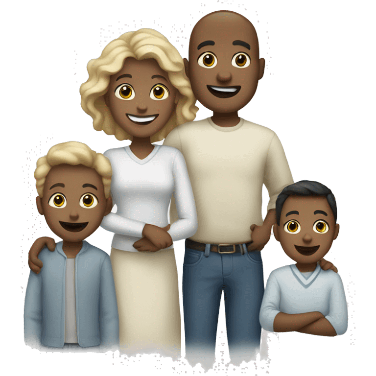 white family happy emoji