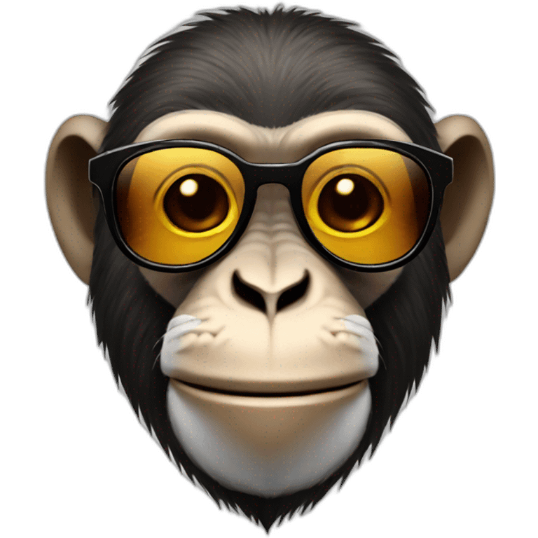 Monkey with sunglasses emoji