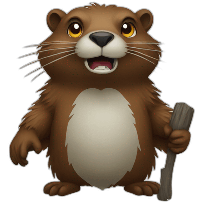 scary beaver halloween emoji