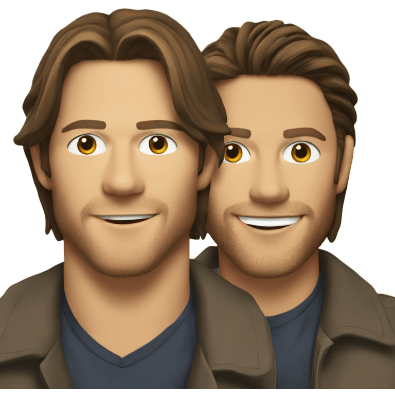 Jared Padalecki with Jensen Ackles emoji