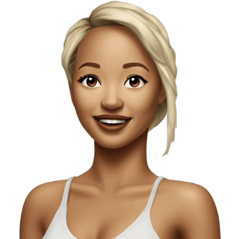 3d Hyper Realistic tattoo Karrueche Tran photo  emoji