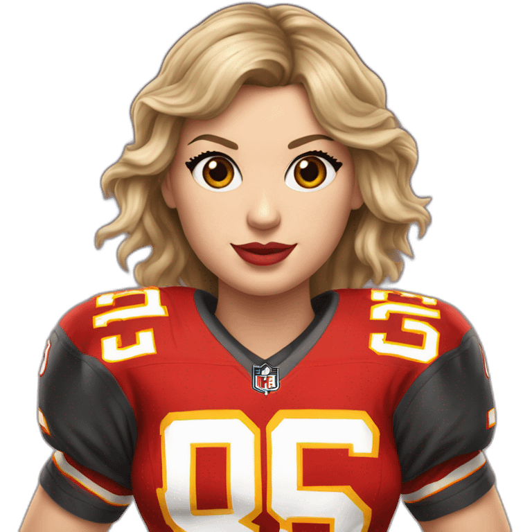 taylor-swift-in-nfl-chiefs-jersey emoji