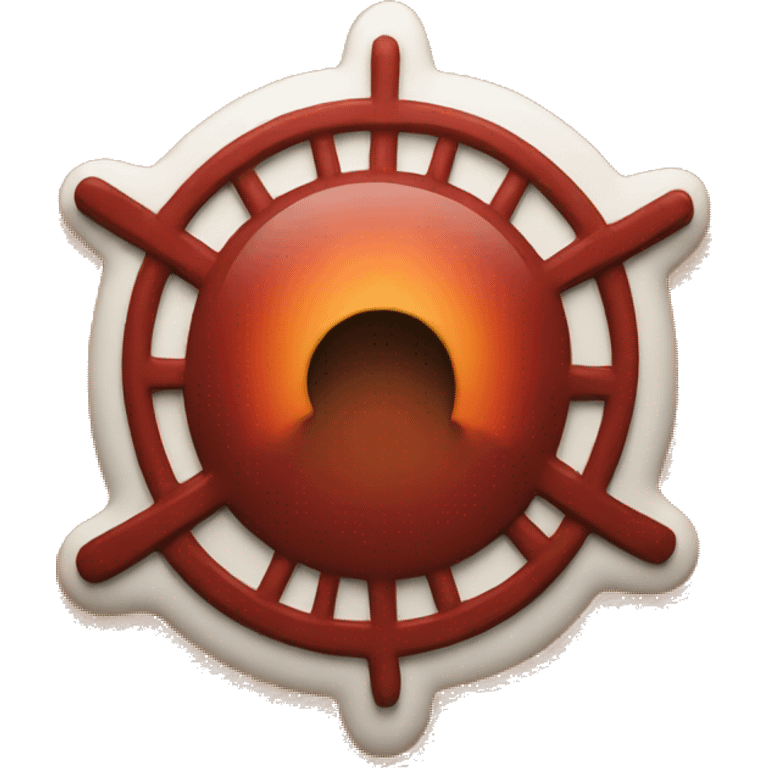 nuke symbol dark red and orange emoji