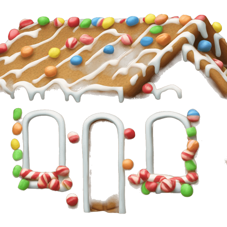 Gingerbread house candy emoji