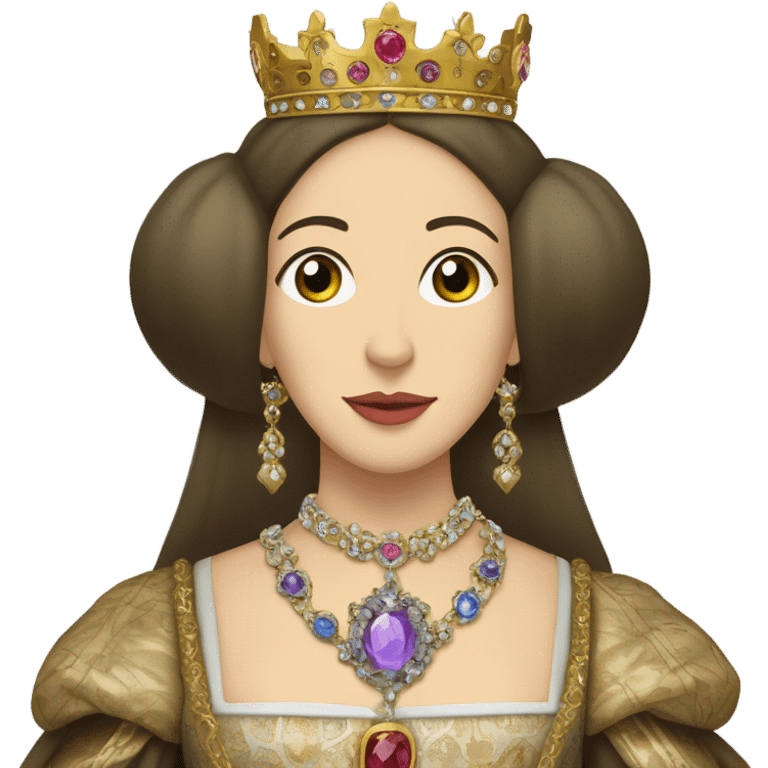 Queen Catherine of Aragon, detailed pretty emoji