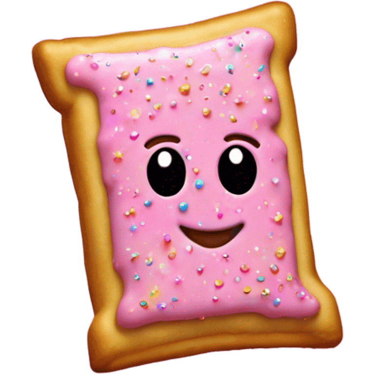 Pink poptart with glitter  emoji