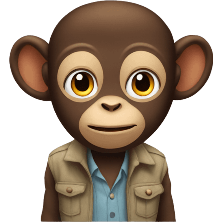 Monkey with Stanley  emoji