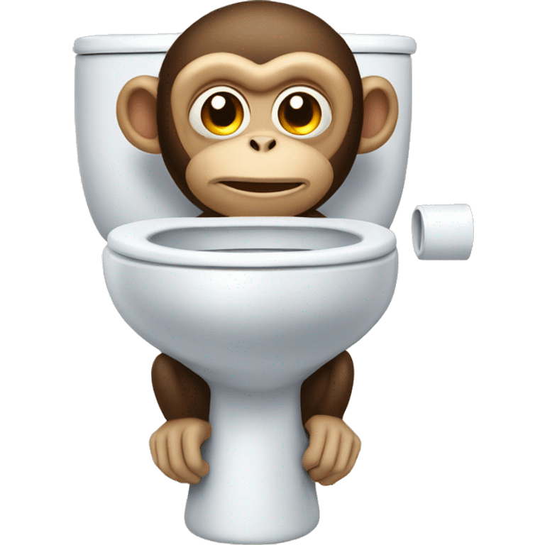 monkey in the body of a toilet emoji