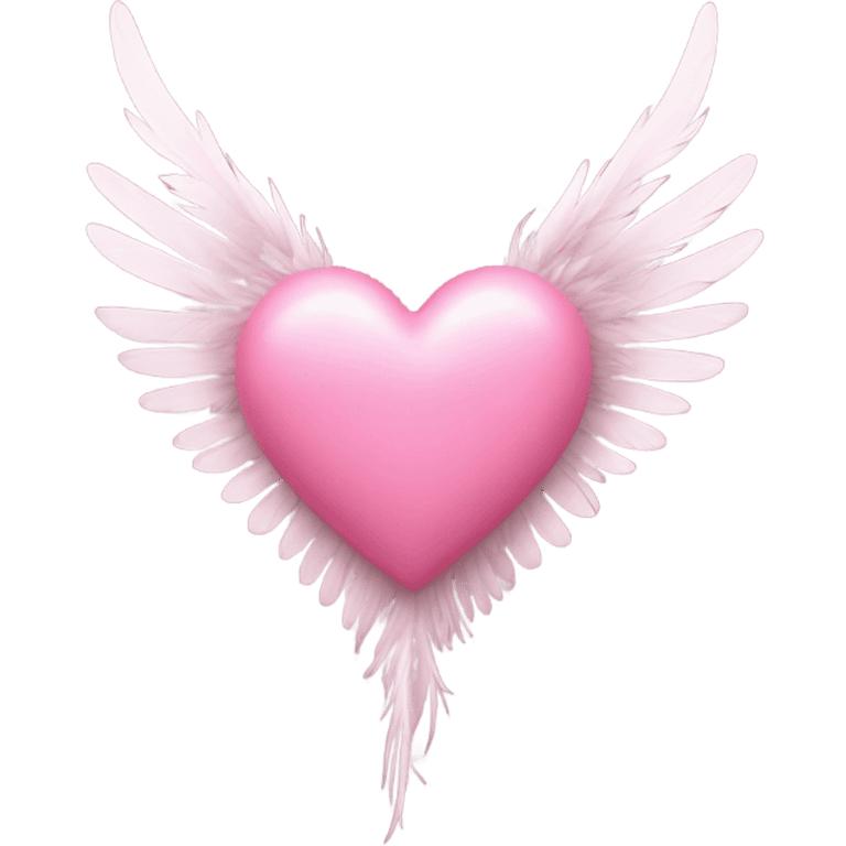 Pink heart with wings in  emoji