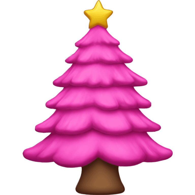 Pink Christmas tree  emoji