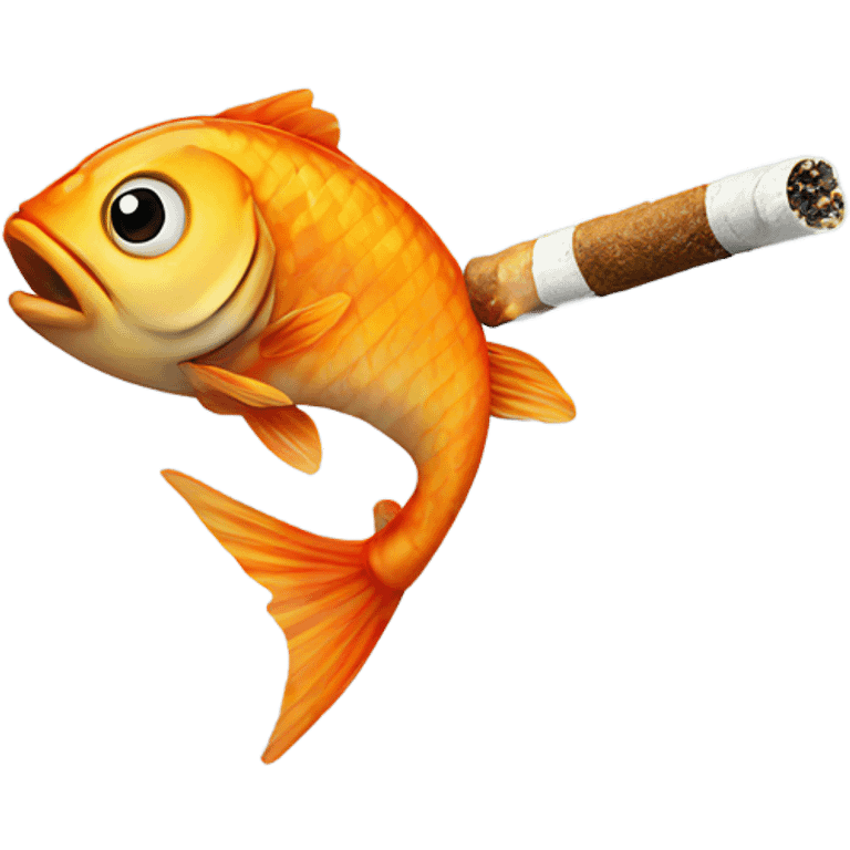 Fish smoking emoji