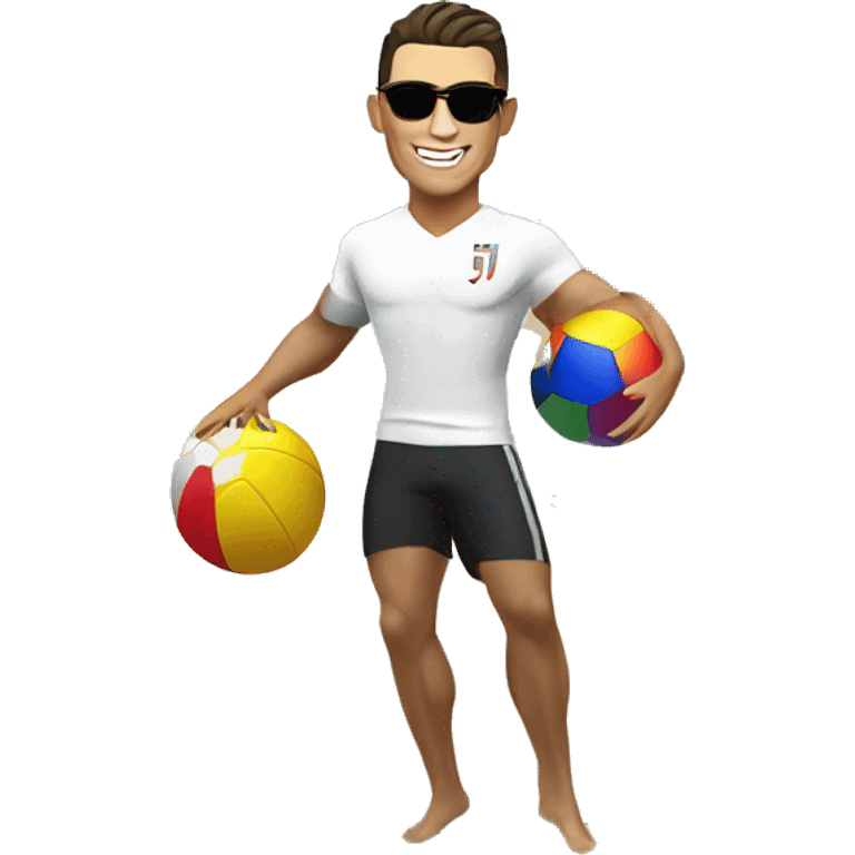 cristiano Ronaldo on beach emoji