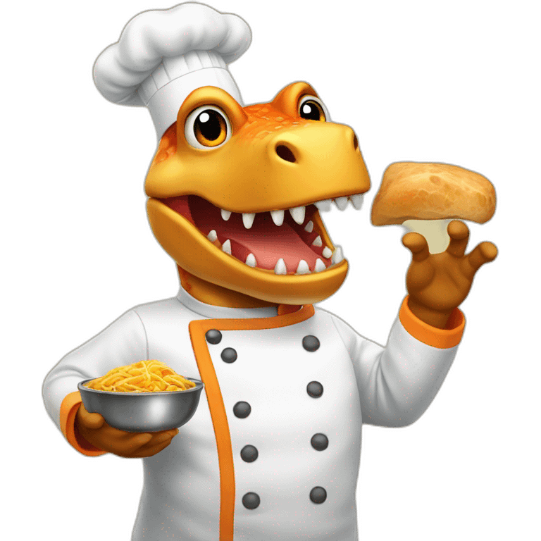 dinosaur chef emoji