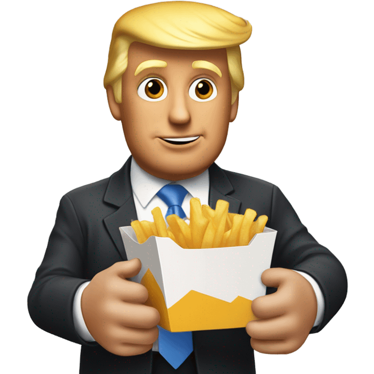 Donald Trump with French Fries emoji