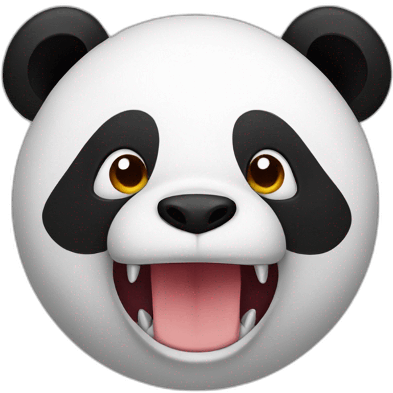 A panda bear mixed with a dino emoji