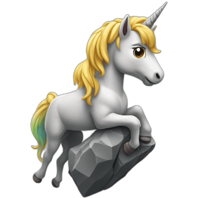 rock climbing unicorn emoji